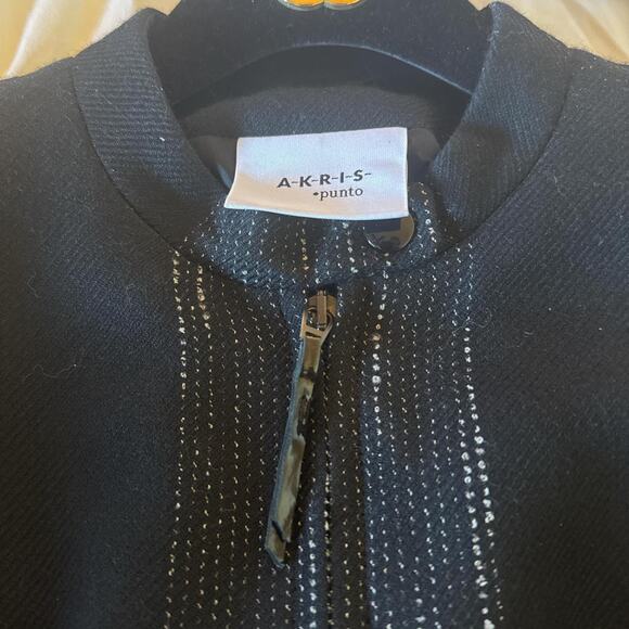 Akris punto wool black zip - Picture 2 of 4